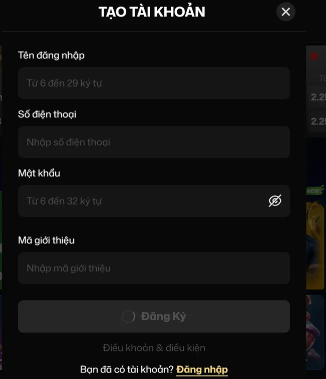 Đăng ký VaoBet Quy Trình Khởi Tạo Tài Khoản Cá Cược Chuyên Nghiệp Và An Toàn