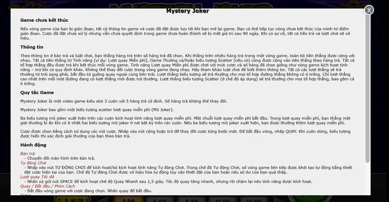 Game Nhanh Mystery Joker Tại VaoBet Quy Trình Quay Thưởng Tự Động Và Phân Tích Xác Suất Nổ Hũ Jackpot Bí Ẩn