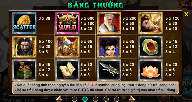 Slot Game Phong Thần Tại VaoBet Đại Chiến Thần Thoại Săn Hũ Jackpot Siêu Cấp