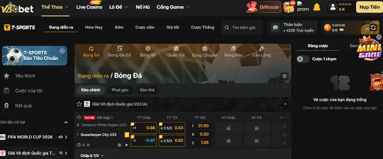 Thể Thao T Sports Tại VaoBet Sảnh Cược Hiện Đại Với Tốc Độ Xử Lý Đơn Siêu Tốc